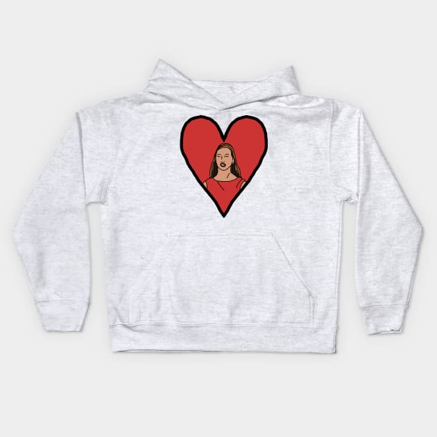 Distracted Boyfriend Valentine for Mystery Woman Kids Hoodie by ellenhenryart